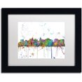 thumbnail image 1 of Trademark Fine Art "Madison Wisconsin Skyline Mclr-1" Canvas Art by Marlene Watson, White Matte, Black Frame, 1 of 4