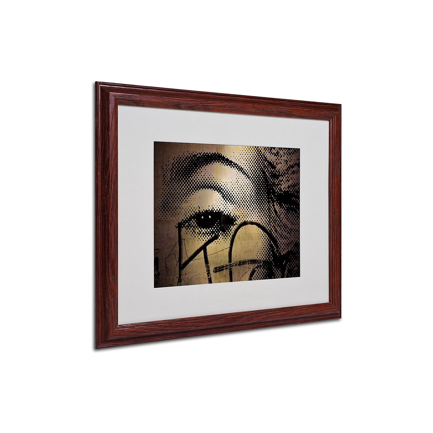 Trademark Fine Art "Madonna Eye Pop Art" by Yale Gurney, Wood Frame