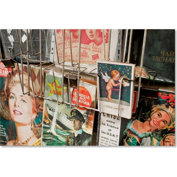 Trademark Fine Art "Magazine Rack" Canvas Art by Yale Gurney
