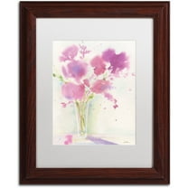 Trademark Fine Art 'Magenta Hues' Canvas Art by Sheila Golden, White Matte, Wood Frame