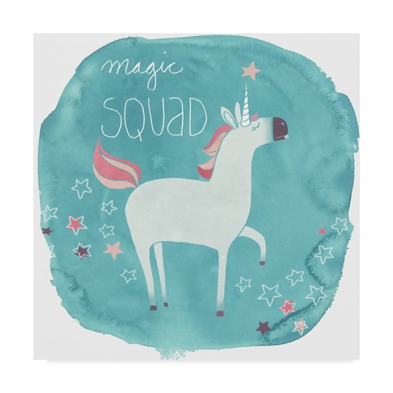 Trademark Fine Art 'Magic Unicorn Squad III' Canvas Art by June Erica Vess