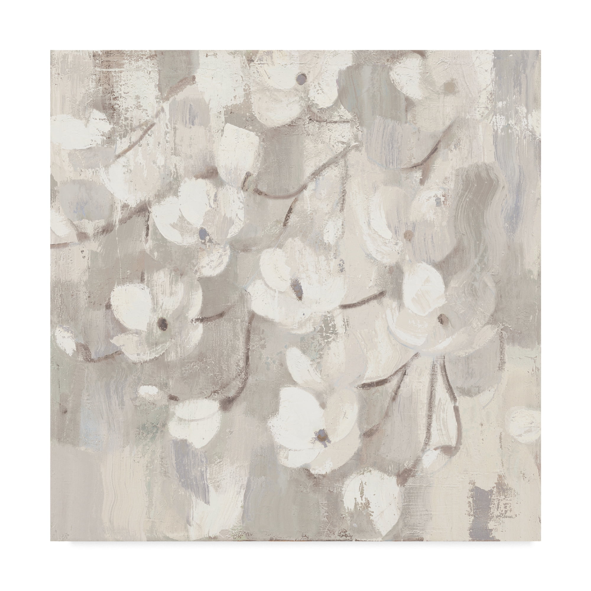 Trademark Fine Art 'Magnolias in Spring I Neutral' Canvas Art by Albena Hristova