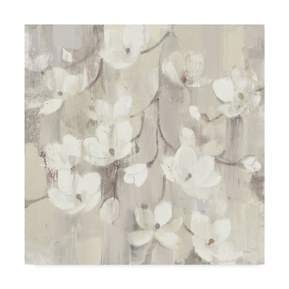 Trademark Fine Art 'Magnolias in Spring II Neutral' Canvas Art by Albena Hristova