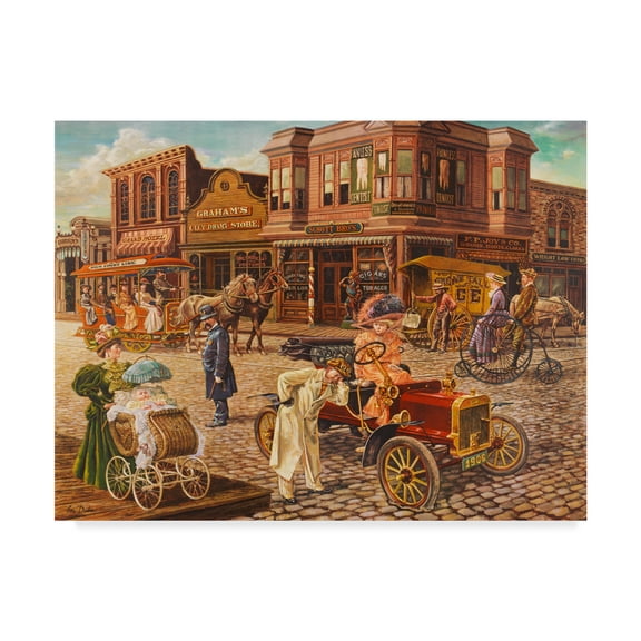 Trademark Fine Art 'Main Street Building' Canvas Art by Lee Dubin