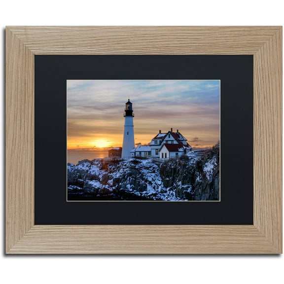 Trademark Fine Art "Maine Classic" Canvas Art by Michael Blanchette Photography Black Matte, Birch Frame