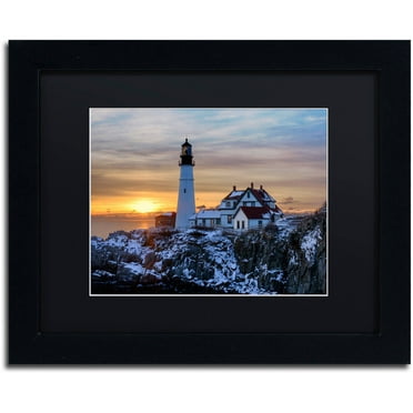 Trademark Fine Art "Maine Classic" Canvas Art by Michael Blanchette Photography Black Matte, Black Frame