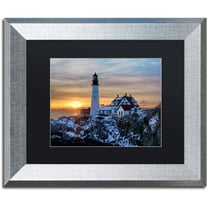 Trademark Fine Art "Maine Classic" Canvas Art by Michael Blanchette Photography Black Matte, Silver Frame