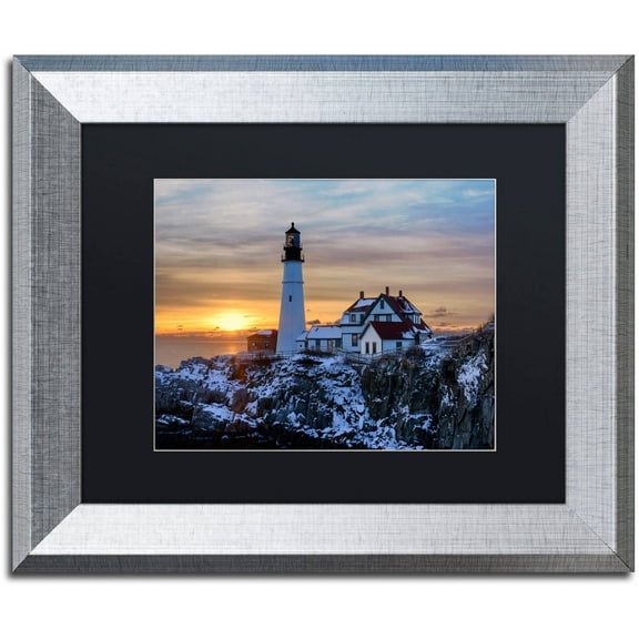 Trademark Fine Art "Maine Classic" Canvas Art by Michael Blanchette Photography Black Matte, Silver Frame