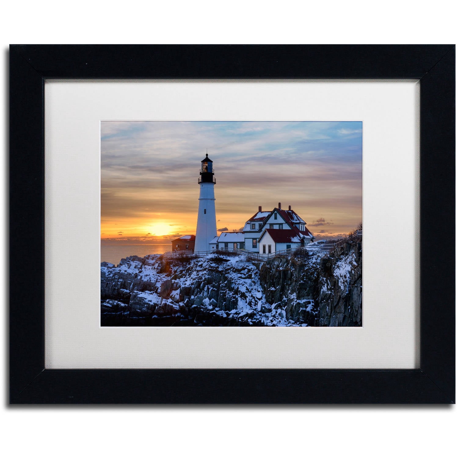 Trademark Fine Art "Maine Classic" Canvas Art by Michael Blanchette Photography White Matte, Black Frame