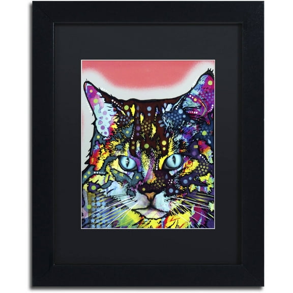 Trademark Fine Art "Maine Coon" Canvas Art by Dean Russo, Black Matte, Black Frame