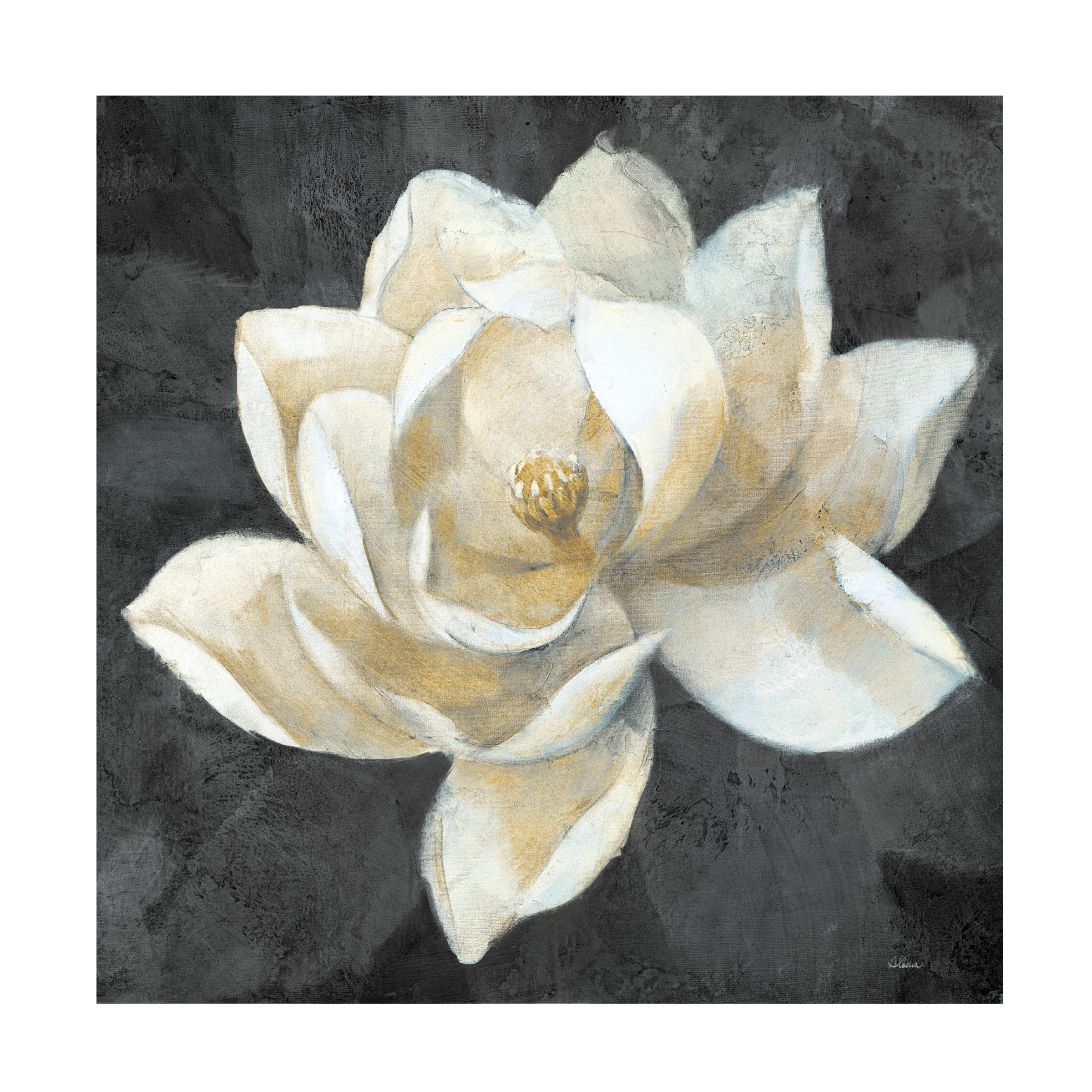 Trademark Fine Art 'Majestic Magnolia Neutral Sq' Canvas Art by Albena Hristova