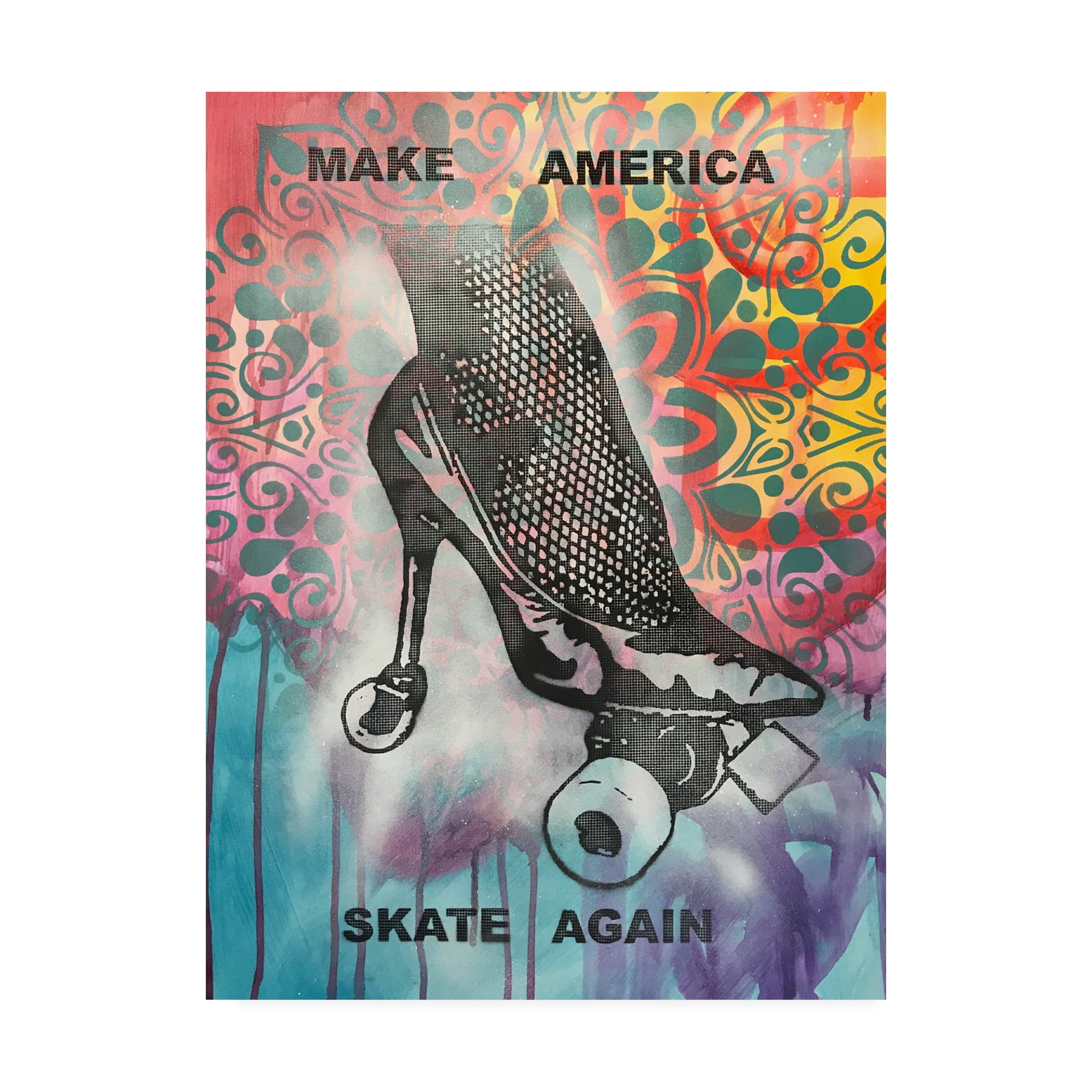 Trademark Fine Art 'Make America Skate Again' Canvas Art by Dean Russo