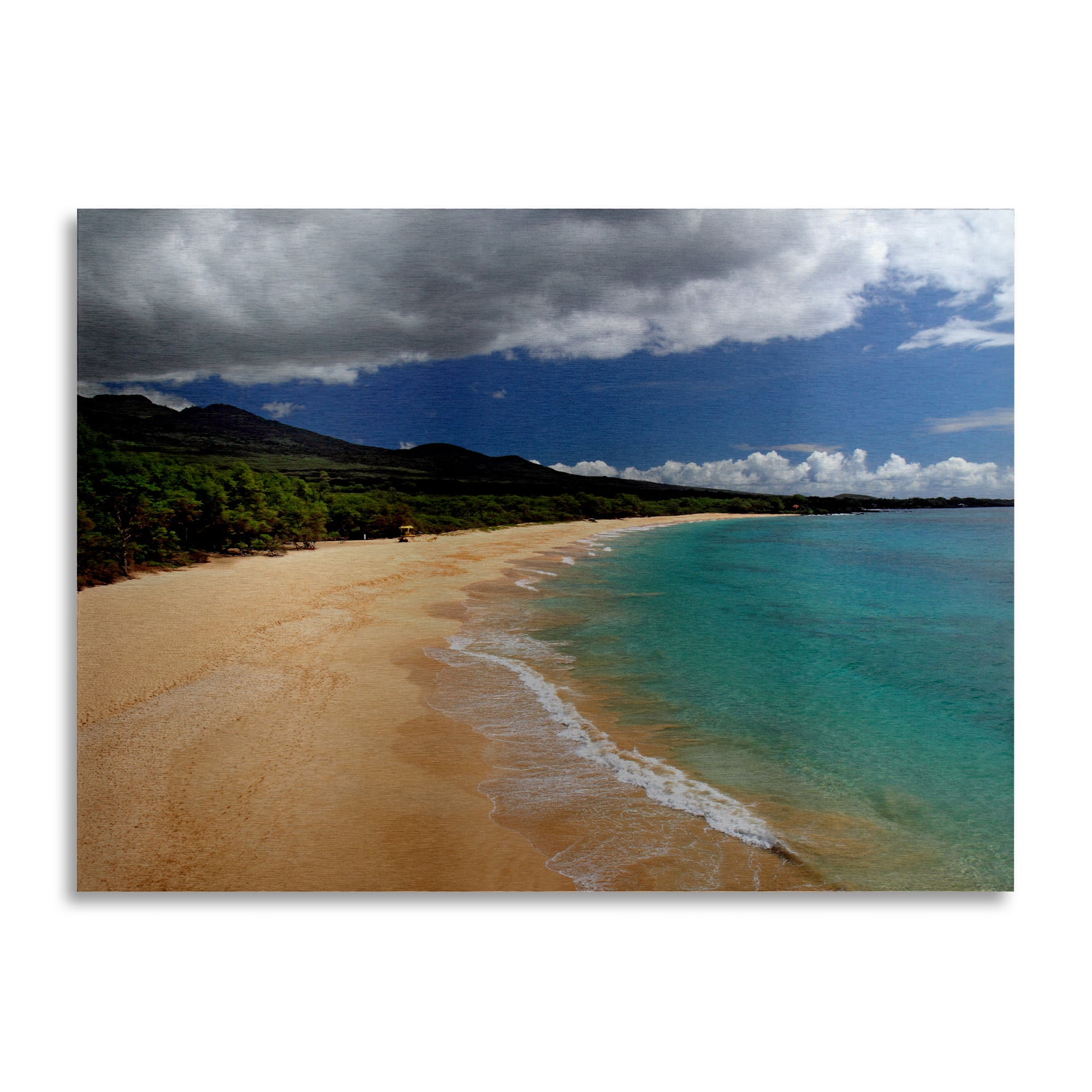Trademark Fine Art 'Makena Maui' Brushed Aluminum Wall Art Art by Pierre Leclerc