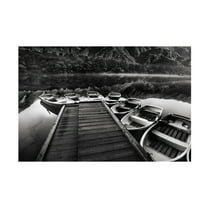 Trademark Fine Art Makihiko Hayama Boat dock Canvas Wall Art
