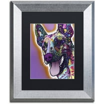 Trademark Fine Art "Malinois" Canvas Art by Dean Russo, Black Matte, Silver Frame