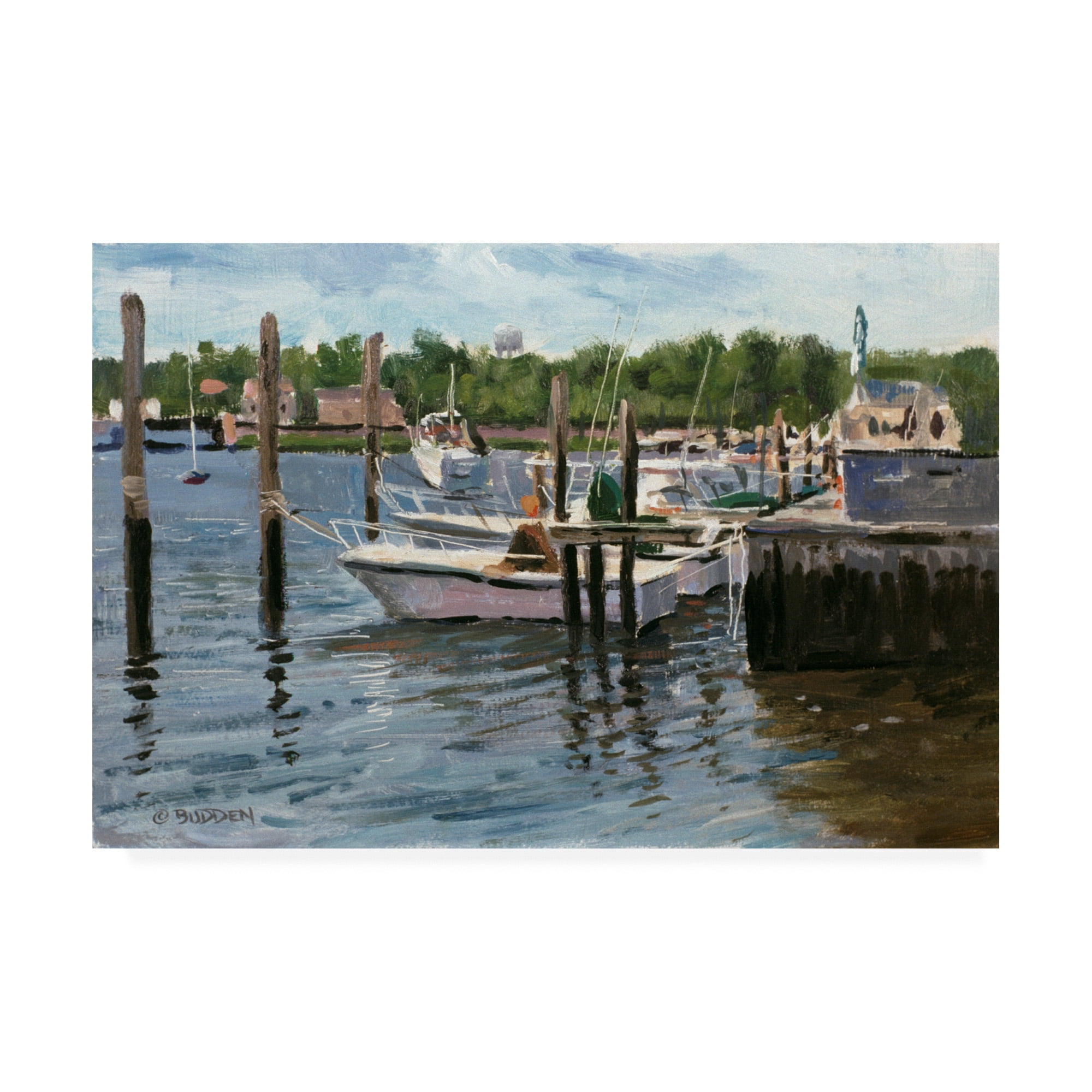 Trademark Fine Art 'Manasquan Boats' Canvas Art by Michael Budden