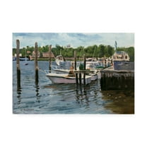 Trademark Fine Art 'Manasquan Boats' Canvas Art by Michael Budden