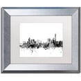 thumbnail image 1 of Trademark Fine Art "Manchester England Skyline B&W" Canvas Art by Michael Tompsett, White Matte, Silver Frame, 1 of 4