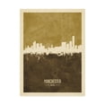 thumbnail image 1 of Trademark Fine Art 'Manchester England Skyline Brown' Canvas Art by Michael Tompsett, 1 of 3