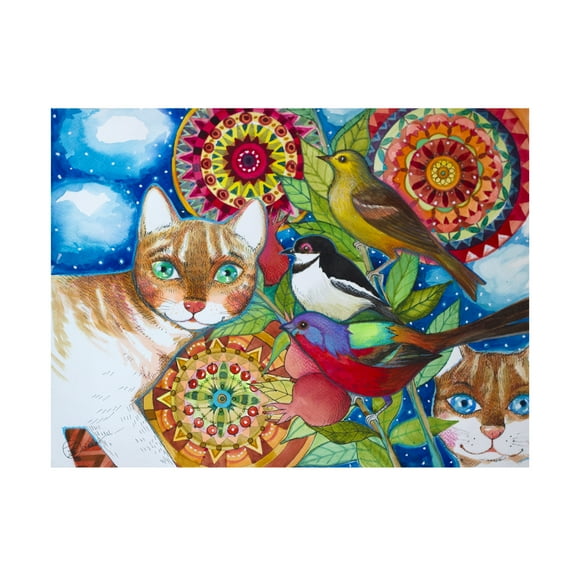 Trademark Fine Art 'Mandala Cats' Canvas Art by Oxana Ziaka