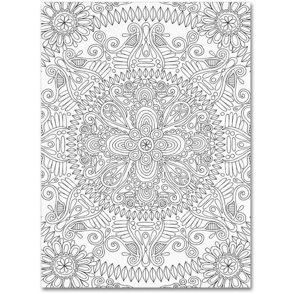 Trademark Fine Art "Mandala One" Canvas Art by Hello Angel