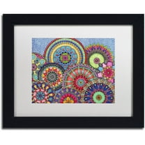 Trademark Fine Art "Mandala Parade" Canvas Art by Hello Angel, White Matte, Black Frame