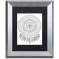 thumbnail image 1 of Trademark Fine Art "Mandalafeather Dreamcatcher" Canvas Art by Hello Angel, Black Matte, Silver Frame, 1 of 4