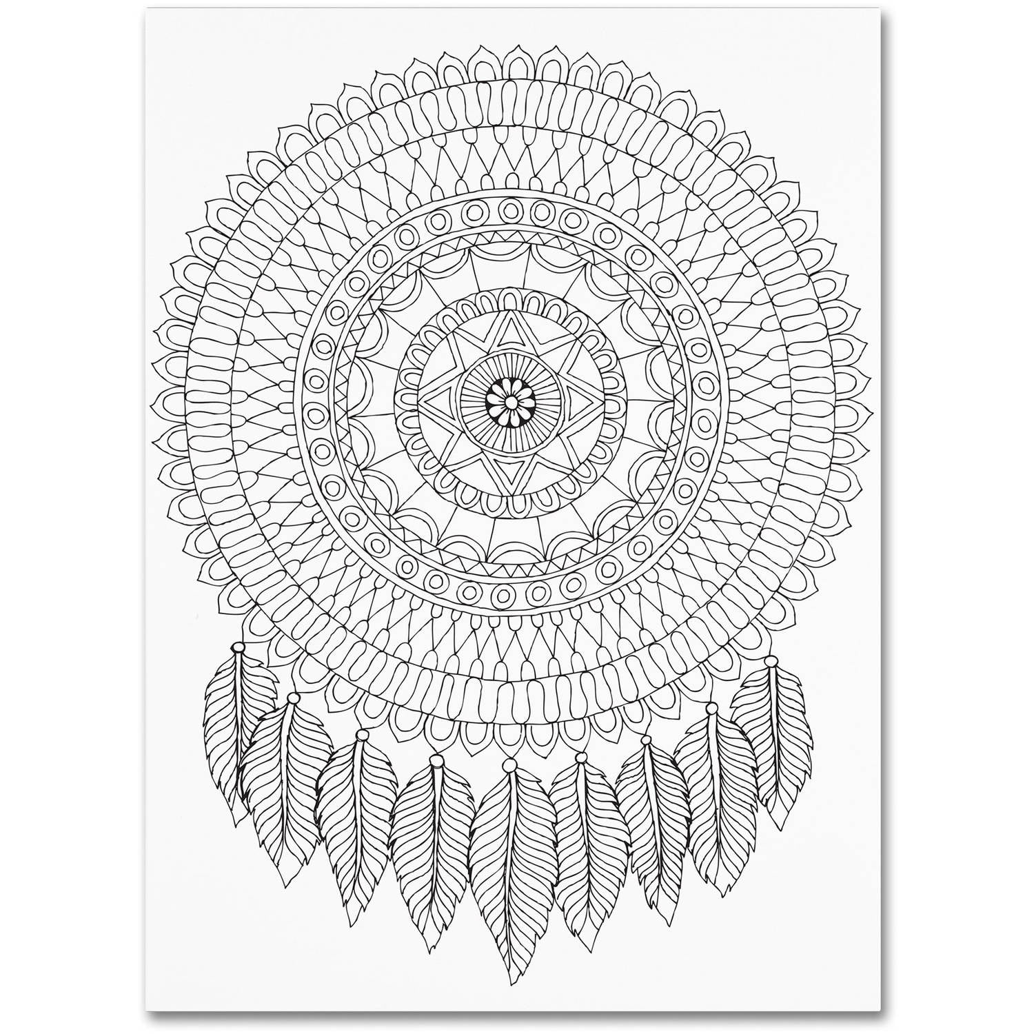 Trademark Fine Art "Mandalafeather Dreamcatcher" Canvas Art by Hello Angel