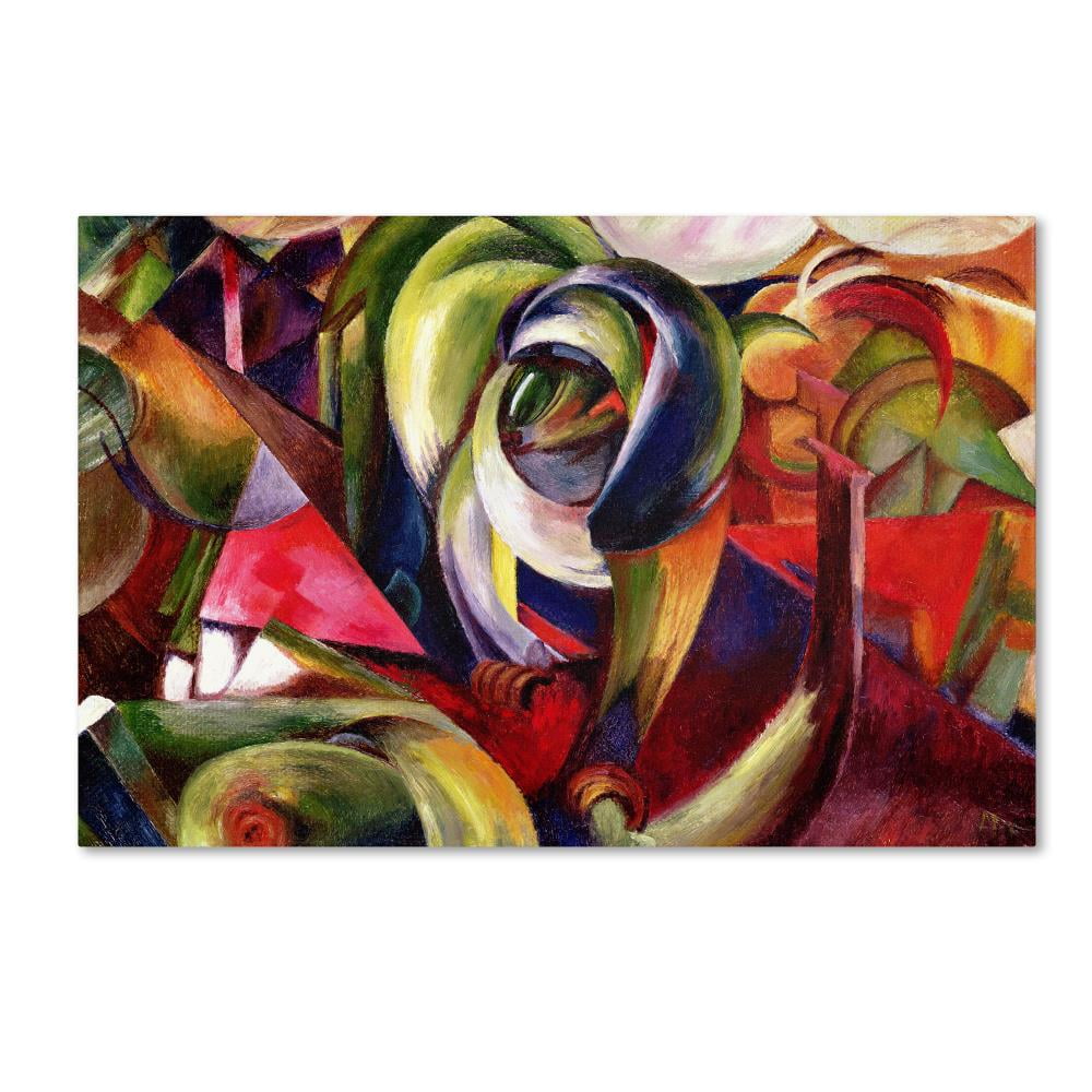 Framed Abstract Colorful Canvas Art, 14 x 19 Inches