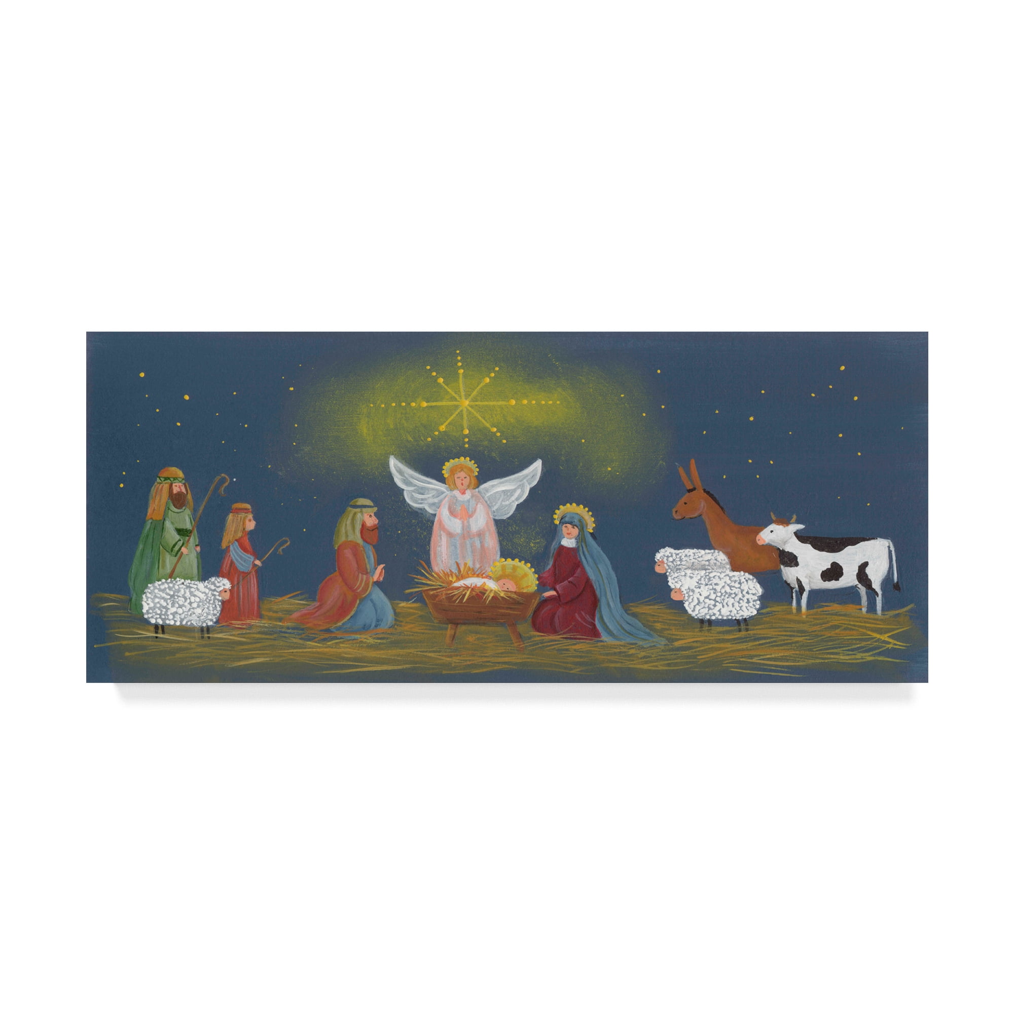 Trademark Fine Art 'Manger Scene' Canvas Art by Beverly Johnston