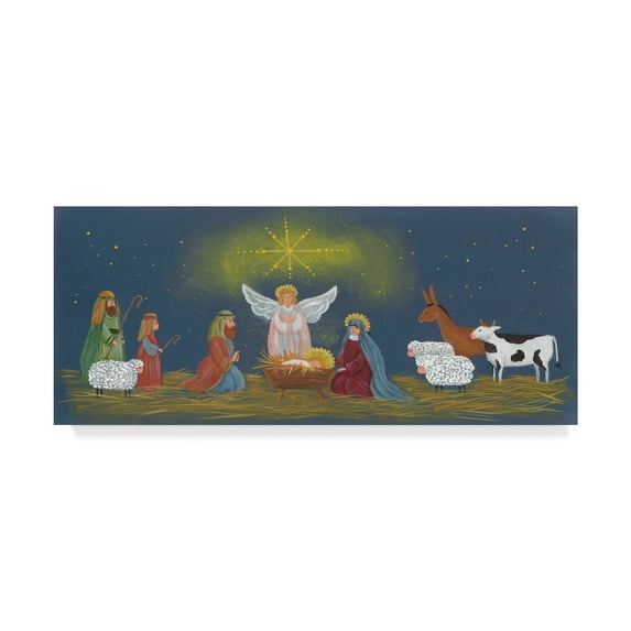 Trademark Fine Art 'Manger Scene' Canvas Art by Beverly Johnston