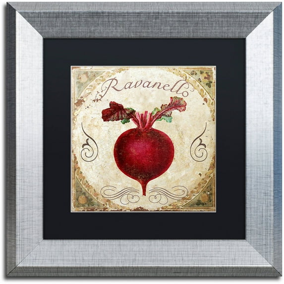 Trademark Fine Art "Mangia I" Canvas Art by Color Bakery Black Matte, Silver Frame