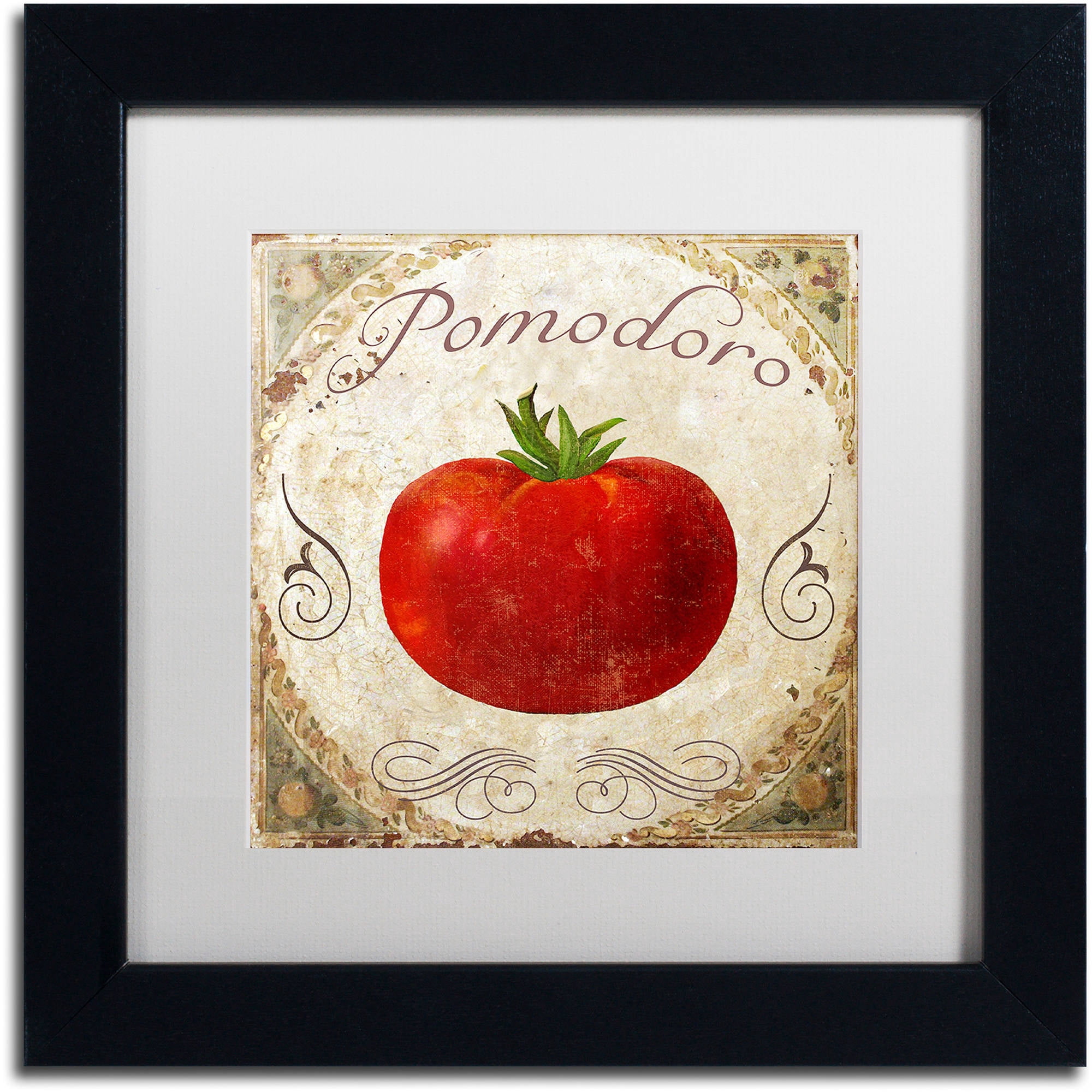 Trademark Fine Art "Mangia II" Canvas Art by Color Bakery White Matte, Black Frame