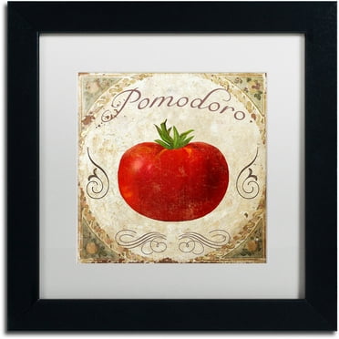 Trademark Fine Art "Mangia II" Canvas Art by Color Bakery White Matte, Black Frame