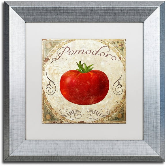 Trademark Fine Art "Mangia II" Canvas Art by Color Bakery White Matte, Silver Frame
