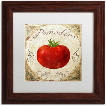 Trademark Fine Art "Mangia II" Canvas Art by Color Bakery White Matte, Wood Frame