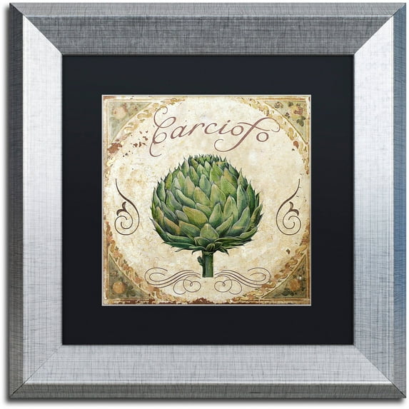 Trademark Fine Art "Mangia III" Canvas Art by Color Bakery Black Matte, Silver Frame