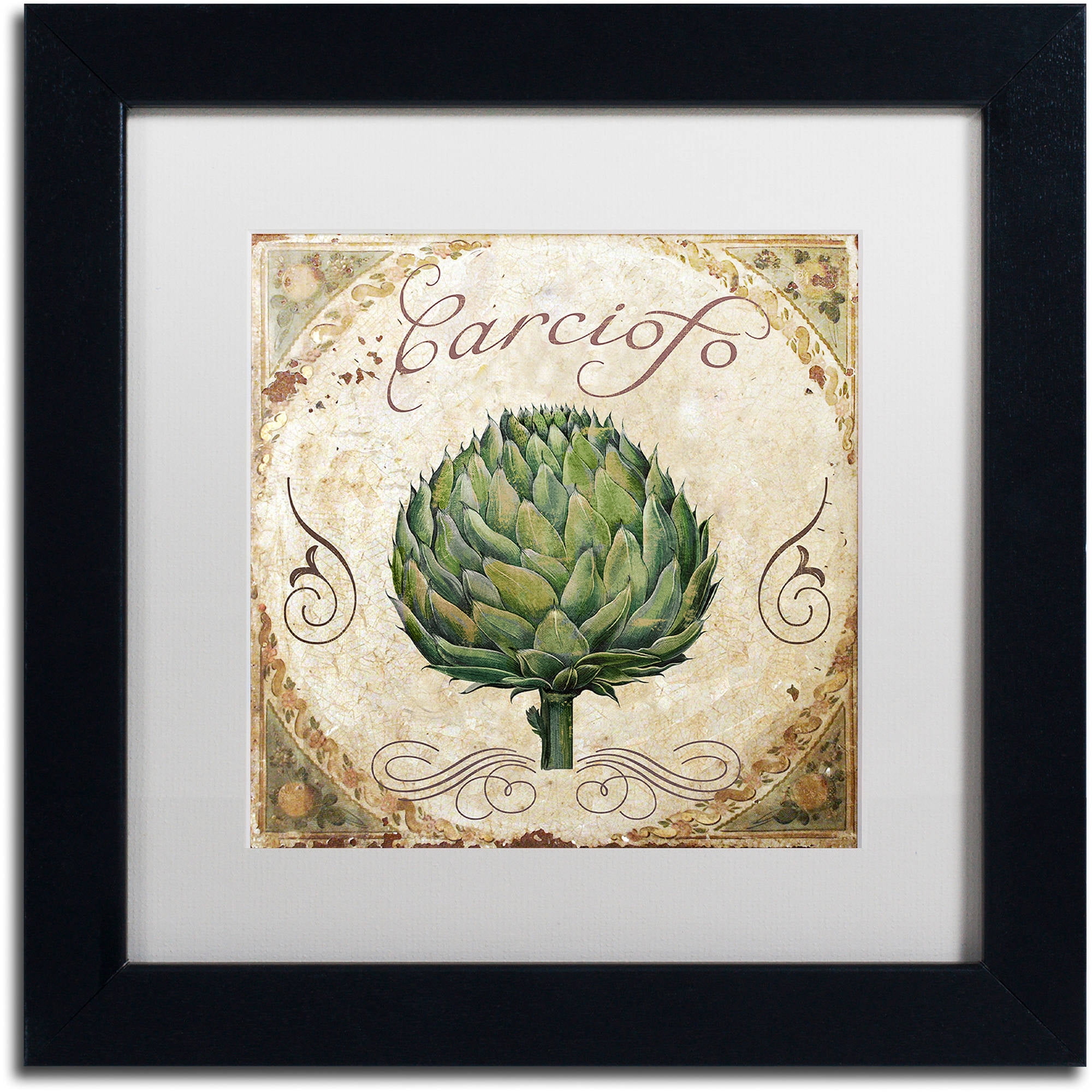 Trademark Fine Art "Mangia III" Canvas Art by Color Bakery White Matte, Black Frame