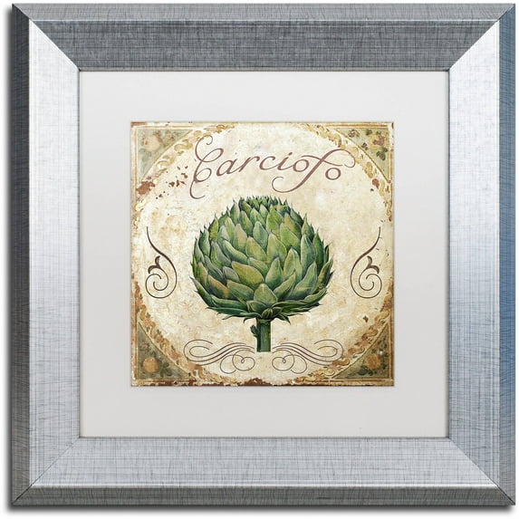Trademark Fine Art "Mangia III" Canvas Art by Color Bakery White Matte, Silver Frame