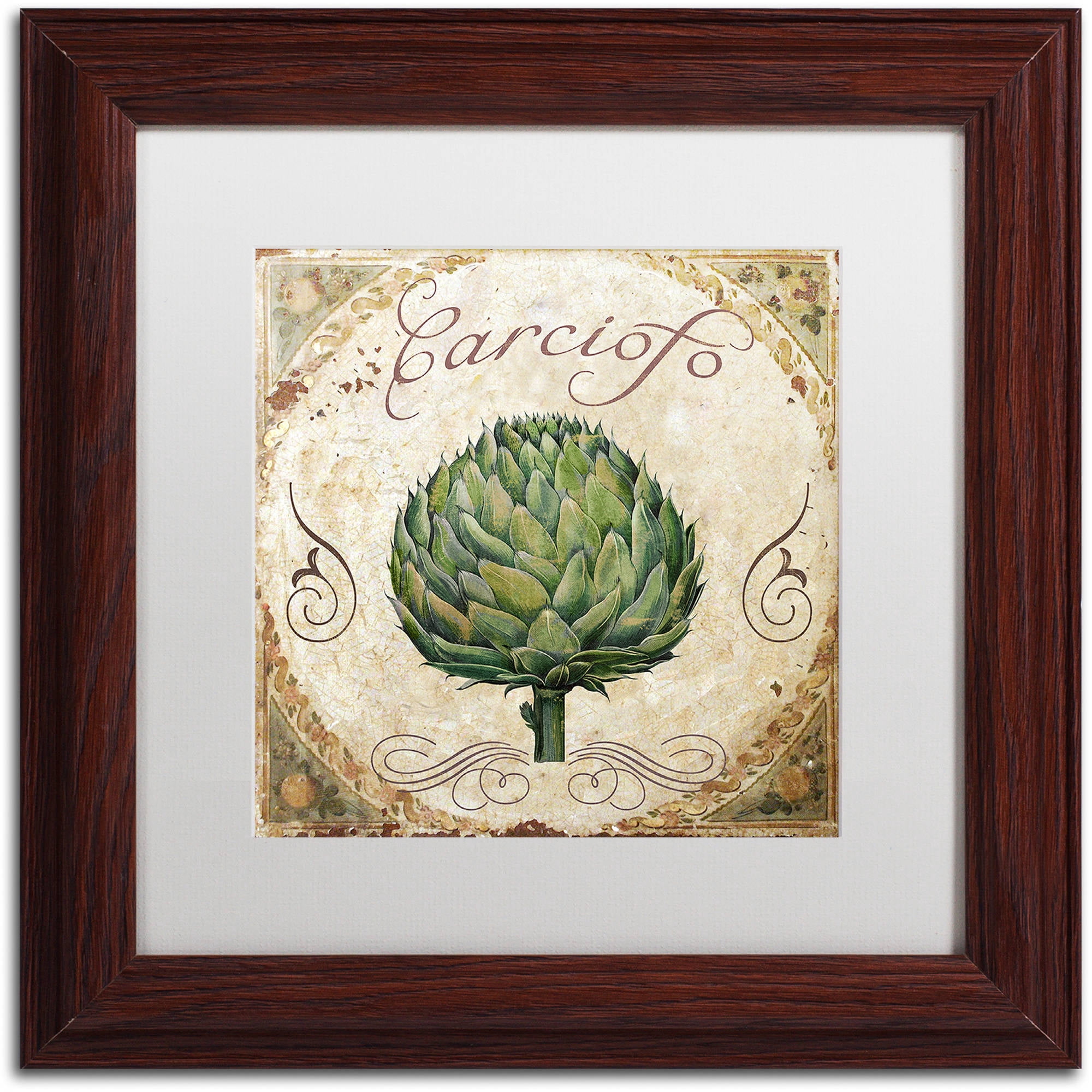 Trademark Fine Art "Mangia III" Canvas Art by Color Bakery White Matte, Wood Frame