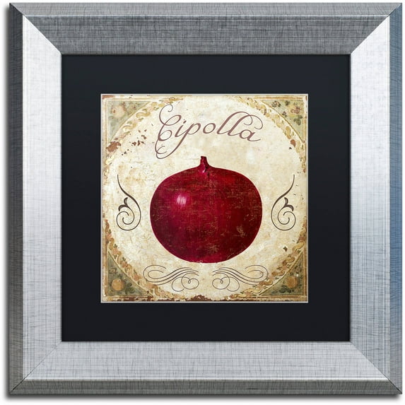 Trademark Fine Art "Mangia IV" Canvas Art by Color Bakery Black Matte, Silver Frame