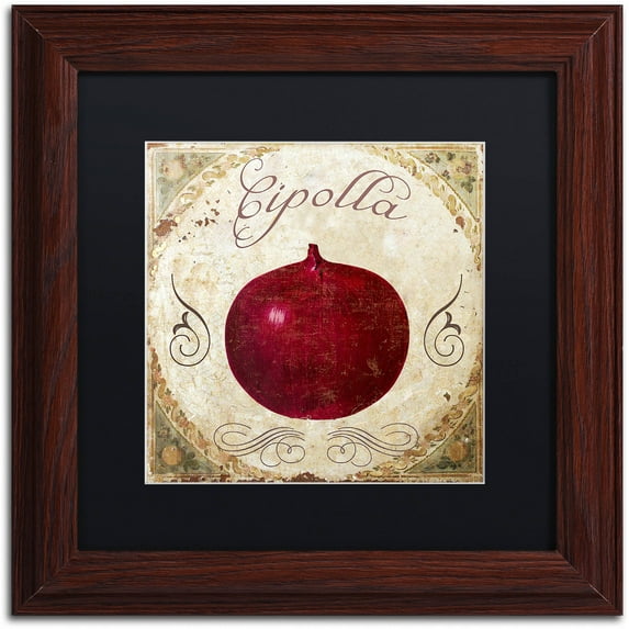 Trademark Fine Art "Mangia IV" Canvas Art by Color Bakery Black Matte, Wood Frame