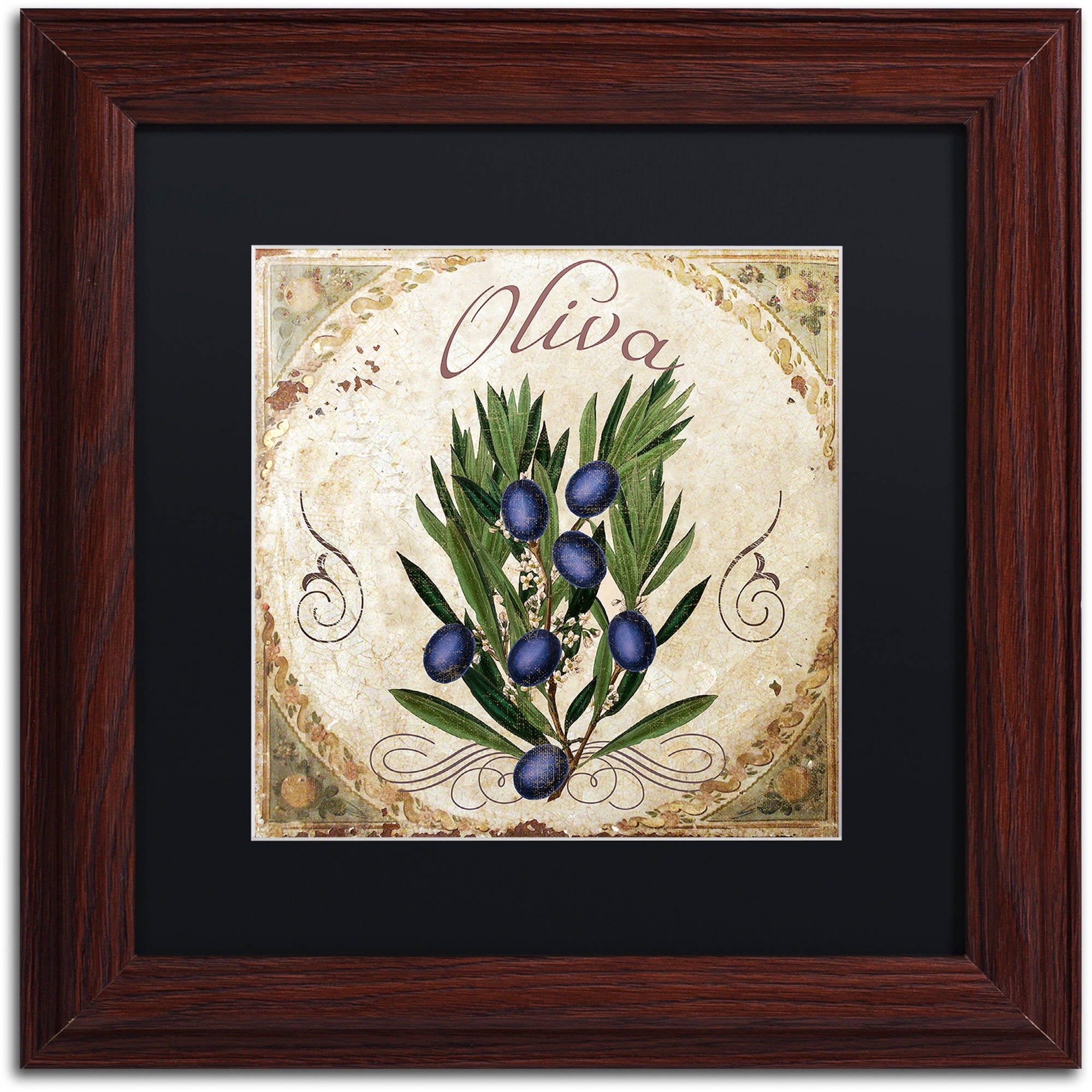 Trademark Fine Art "Mangia V" Canvas Art by Color Bakery Black Matte, Wood Frame