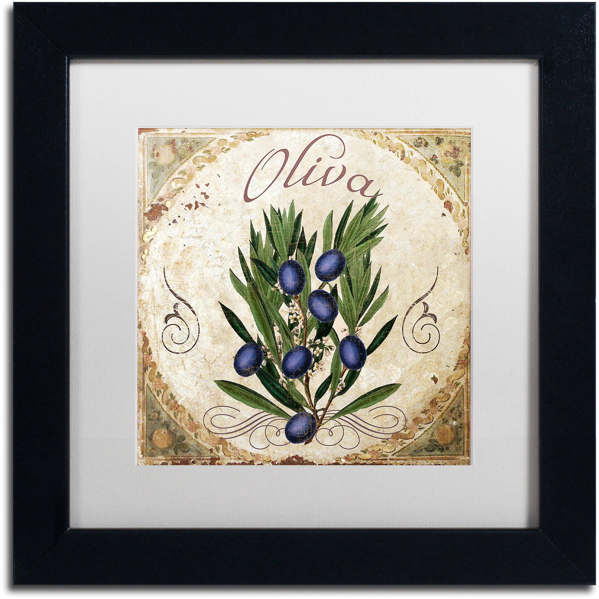 Trademark Fine Art "Mangia V" Canvas Art by Color Bakery White Matte, Black Frame