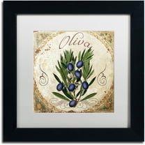 Trademark Fine Art "Mangia V" Canvas Art by Color Bakery White Matte, Black Frame