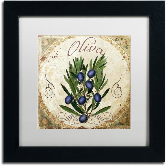 Trademark Fine Art "Mangia V" Canvas Art by Color Bakery White Matte, Black Frame