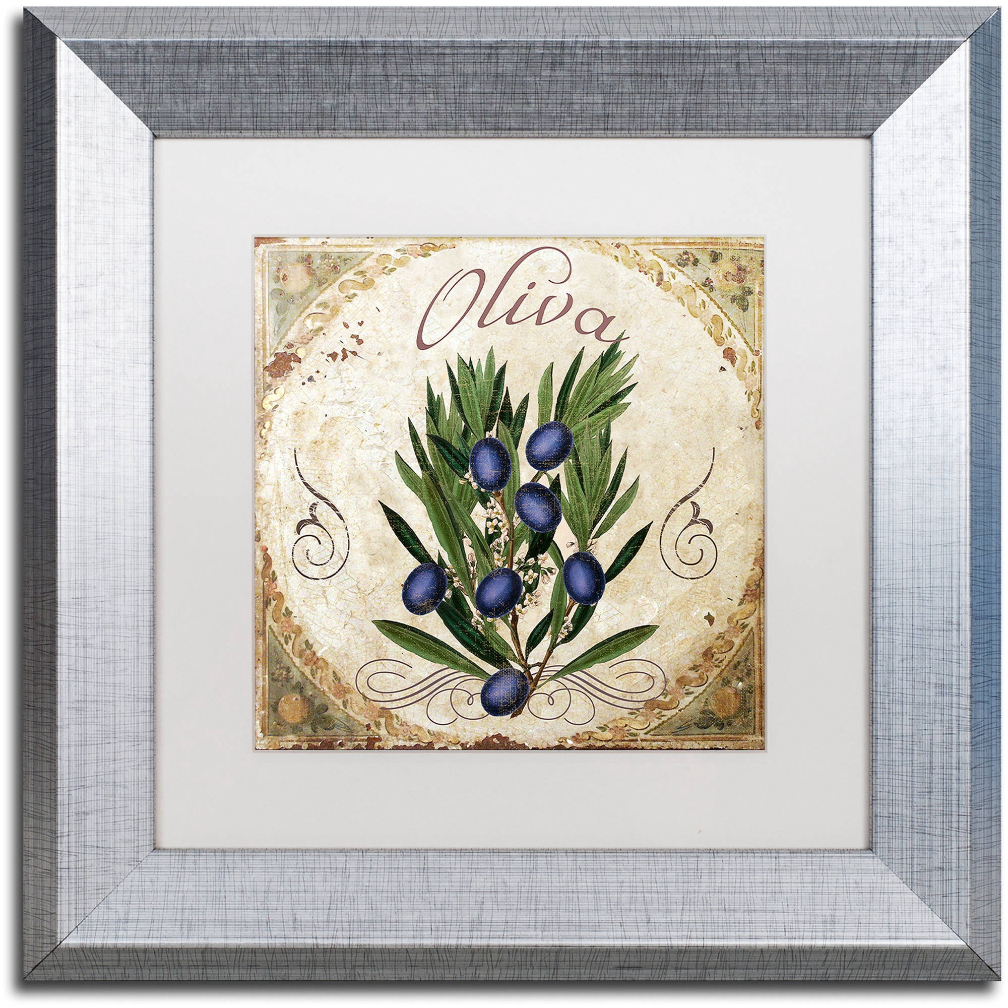 Trademark Fine Art "Mangia V" Canvas Art by Color Bakery White Matte, Silver Frame