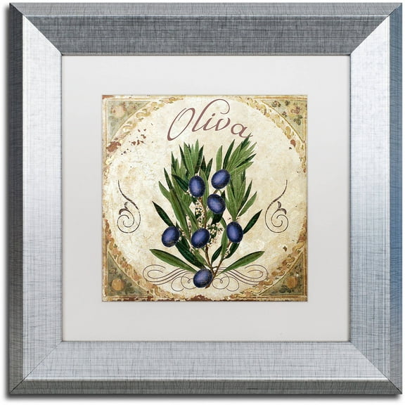 Trademark Fine Art "Mangia V" Canvas Art by Color Bakery White Matte, Silver Frame