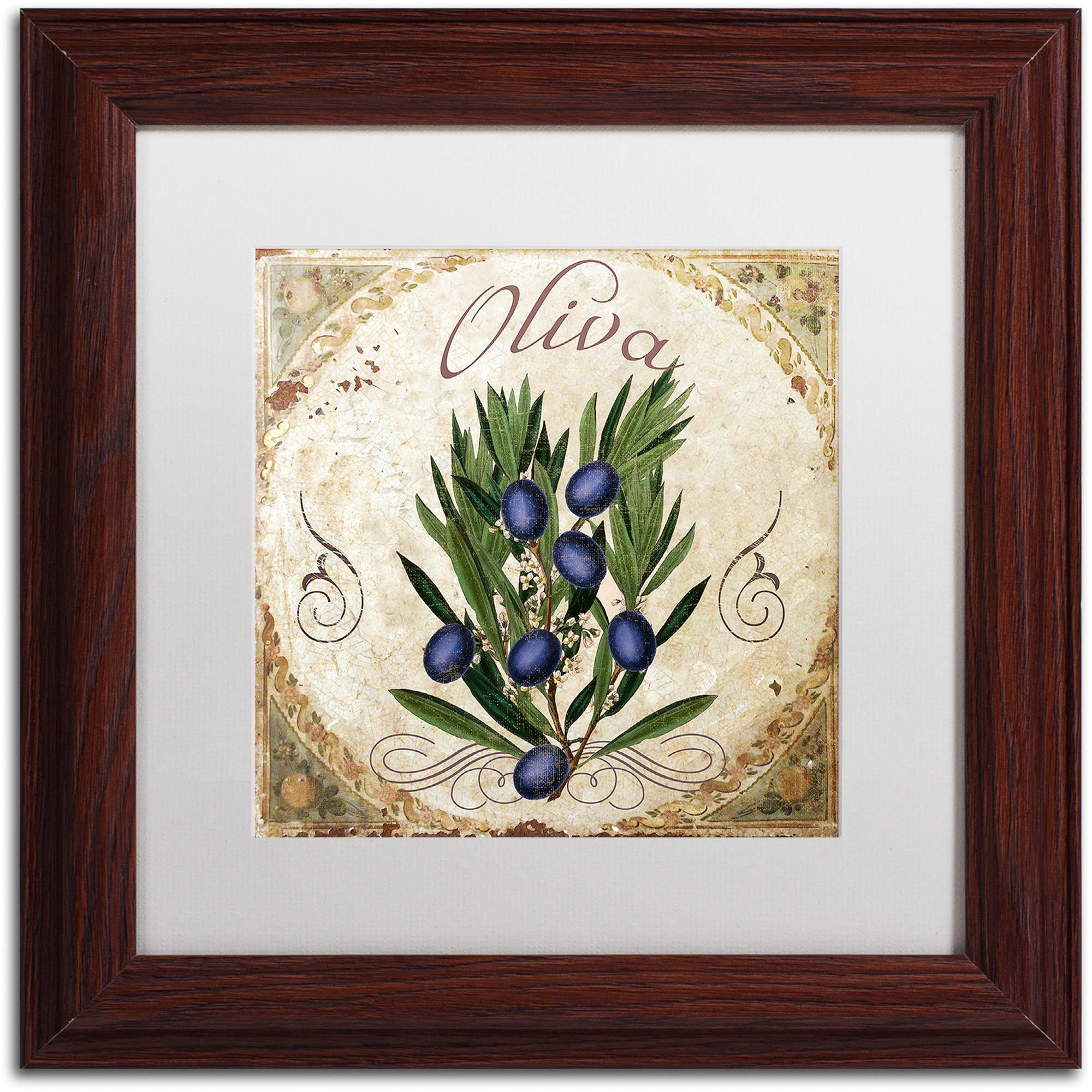 Trademark Fine Art "Mangia V" Canvas Art by Color Bakery White Matte, Wood Frame