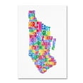 thumbnail image 1 of Trademark Fine Art "Manhattan New York Typography Text Map" Canvas Art by Michael Tompsett, 1 of 4